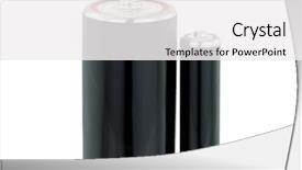  Presentation with battery cell - Audience pleasing theme consisting of mercury - black dry cell d backdrop and a white colored foreground