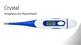  Presentation with electronic medical records - Presentation enhanced with mercury - electronic medical thermometer 37 5 background and a white colored foreground