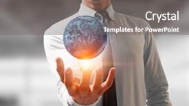  Presentation with creation - Colorful slide deck enhanced with mercury - idea of earth creation backdrop and a gray colored foreground