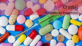  Presentation with mercury - Presentation enhanced with mercury - pills and thermometer - abstract background and a red colored foreground