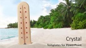  Presentation with hot thermometer - Colorful presentation enhanced with mercury - thermometer showing high temperature backdrop and a lemonade colored foreground