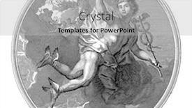  Presentation with caduceus - PPT theme consisting of mercury-anonymous-after-jean-baptiste background and a light gray colored foreground