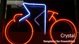  Presentation with rider - PPT layouts featuring mercury element - neon sign series bike rider background and a wine colored foreground