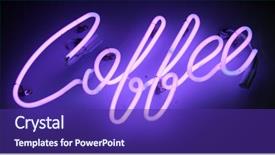  Presentation with neon - Presentation theme having mercury element - neon sign series coffee background and a violet colored foreground