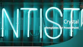  Presentation with dentistry - Presentation theme consisting of mercury element - neon sign series dentistry background and a teal colored foreground