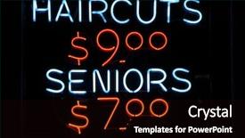  Presentation with mercury - PPT layouts featuring mercury element - neon sign series haircuts 9 background and a  colored foreground