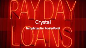  Presentation with neon - Slide deck consisting of mercury element - neon sign series payday loans background and a crimson colored foreground
