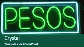  Presentation with neon - Cool new slide set with mercury element - neon sign series pesos backdrop and a ocean colored foreground