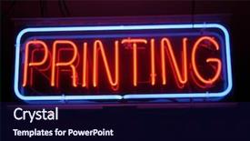  Presentation with 80s era neon lights sign - Presentation theme consisting of mercury element - neon sign series printing background and a navy blue colored foreground