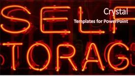  Presentation with neon - Beautiful presentation theme featuring mercury element - neon sign series self storage backdrop and a wine colored foreground