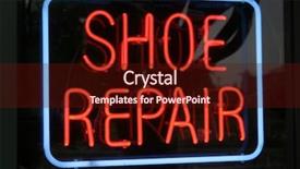  Presentation with mercury - PPT theme having mercury element - neon sign series shoe repair background and a  colored foreground