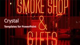  Presentation with neon - Presentation design consisting of mercury element - neon sign series smoke shop background and a wine colored foreground