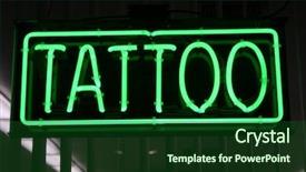  Presentation with neon - Audience pleasing presentation theme consisting of mercury element - neon sign series tattoo backdrop and a forest green colored foreground