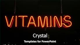  Presentation with neon - Colorful presentation theme enhanced with mercury element - neon sign series vitamins backdrop and a black colored foreground
