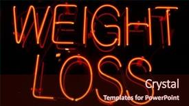  Presentation with weight loss - Presentation theme featuring mercury element - neon sign series weight loss background and a wine colored foreground