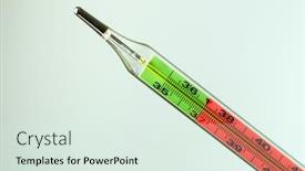  Presentation with mercury - Theme featuring mercury-medical-thermometer-close-up background and a sky blue colored foreground