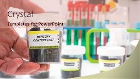  Presentation with chemical plastic - Presentation theme featuring mercury-mercury-content-in-soil background and a coral colored foreground