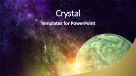  Presentation with mercury planet - Cool new PPT theme with mercury planet mixed media backdrop and a wine colored foreground