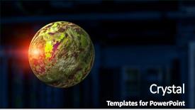  Presentation with mercury planet - Beautiful presentation theme featuring mercury planet mixed media backdrop and a black colored foreground