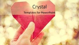  Presentation with paper heart from music book - Cool new presentation theme with view of flying herons in evros river greece backdrop and a ocean colored foreground.