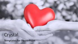  Presentation with red grey - Presentation theme enhanced with saucepan with vegetarian healthy soup background and a tawny brown colored foreground.