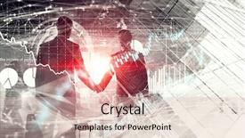  Presentation with media - Presentation theme featuring merge - merging with big business mixed background and a lemonade colored foreground