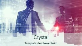  Presentation with elegant business social media - Presentation consisting of merge - merging with big business mixed background and a sky blue colored foreground