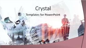  Presentation with media - Cool new slide deck with merge - merging with big business mixed backdrop and a cool aqua colored foreground