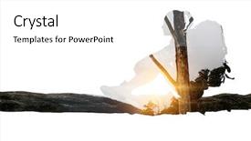  Presentation with nature - Theme having merged into the nature mixed background and a  colored foreground