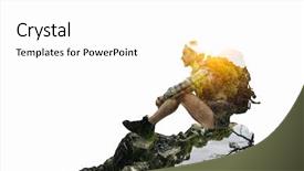  Presentation with nature - Theme enhanced with merged into the nature mixed background and a  colored foreground