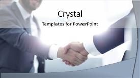  Presentation with handshake - Beautiful presentation featuring mergers acquisitions - close up of business handshake backdrop and a white colored foreground