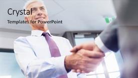  Presentation with seasons greeting - Audience pleasing presentation design consisting of mergers acquisitions - handshake of businessmen greeting each backdrop and a lemonade colored foreground