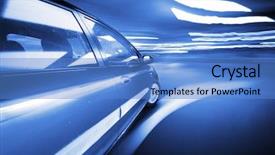  Presentation with racing car lanes - Cool new slides with merging roads - car at night backdrop and a teal colored foreground