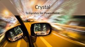  Presentation with blur - Slides having merging roads - car on the road wiht background and a coral colored foreground