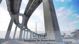  Presentation with way - Colorful PPT layouts enhanced with merging roads - elevated express way at day backdrop and a light gray colored foreground