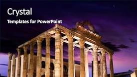  Presentation with temple - PPT theme enhanced with merida diana temple in badajoz background and a black colored foreground