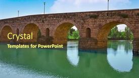  Presentation with roman - Audience pleasing PPT layouts consisting of merida-in-spain-roman-bridge backdrop and a tawny brown colored foreground