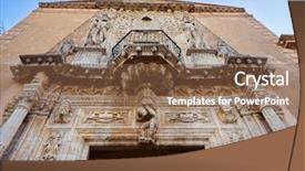  Presentation with heritage - Cool new PPT theme with merida montejo house national heritage backdrop and a violet colored foreground