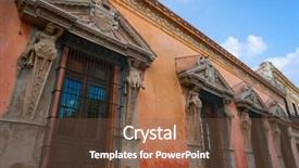  Presentation with heritage - PPT theme with merida montejo house national heritage background and a tawny brown colored foreground