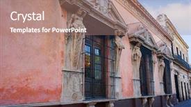  Presentation with heritage - Amazing slides having merida montejo house national heritage backdrop and a coral colored foreground