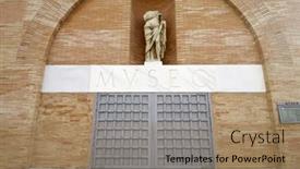  Presentation with roman - Amazing presentation having merida-spain-august-5-museum backdrop and a  colored foreground