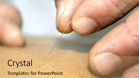  Presentation with chinese medicine - PPT theme consisting of  background and a  colored foreground