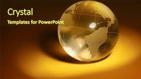  Presentation with globe - Audience pleasing PPT theme consisting of transparent world map - studio shot of the glass backdrop and a tawny brown colored foreground