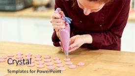  Presentation with pastry cream - Slides enhanced with meringue cream to parchment paper background and a lemonade colored foreground
