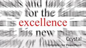  Presentation with excellence - Colorful presentation theme enhanced with a focus on excellence backdrop and a light gray colored foreground