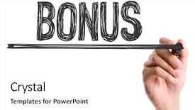  Presentation with bonus - Amazing presentation theme having perks - hand with marker writing backdrop and a white colored foreground