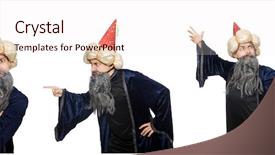  Presentation with wizard - Audience pleasing PPT layouts consisting of merlin - funny wise wizard isolated backdrop and a  colored foreground