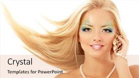  Presentation with mermaid - Amazing presentation having mermaid beautiful calling phone with shell isolated on white background backdrop and a coral colored foreground