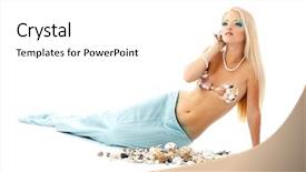  Presentation with mythology - Beautiful theme featuring mermaid beautiful magic mythology young backdrop and a white colored foreground
