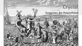  Presentation with engraving - Slide set enhanced with merman-of-the-noorderkwartier-vintage background and a light gray colored foreground